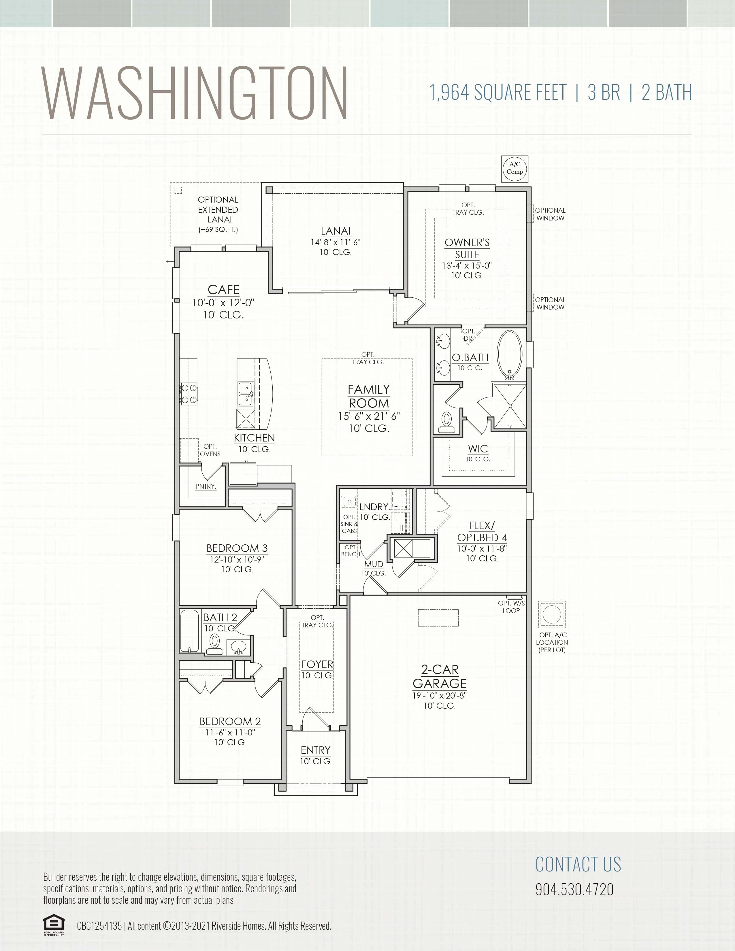 Washington Floor Plan Riverside Settler's Landing